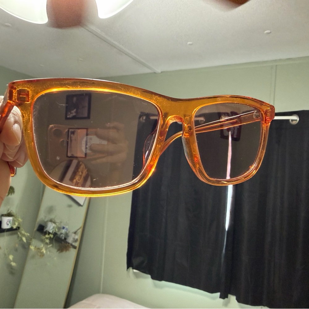 Saint Laurent Translucent Amber Sunglasses - Picture 2 of 5